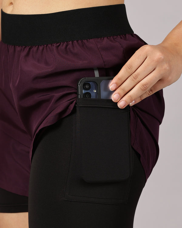 Purple Amethyst 2-in-1 Run Short