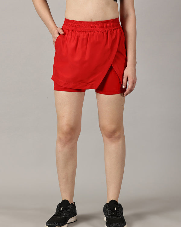Game changer High-Rise Red Skort