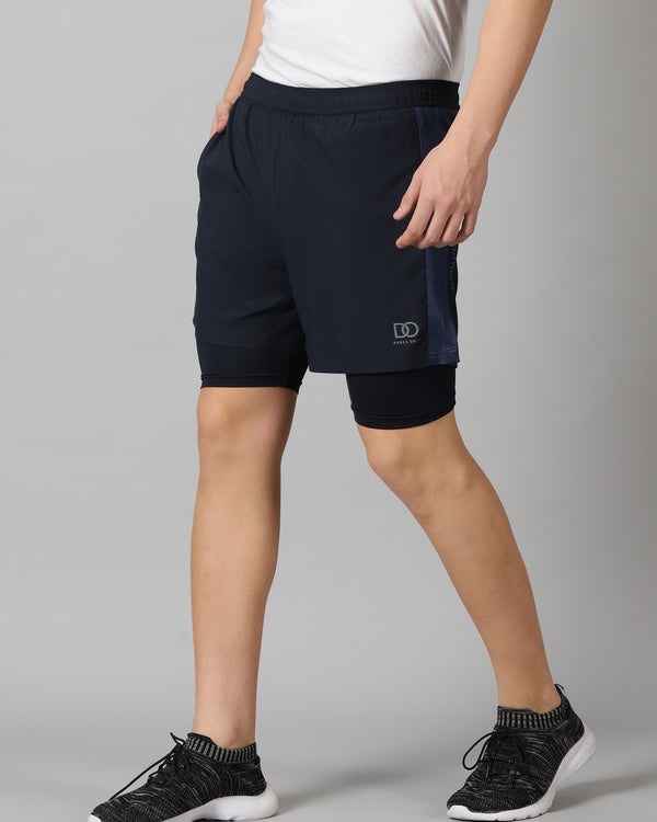 Dares Only Midnight Blue Hybrid Run Shorts
