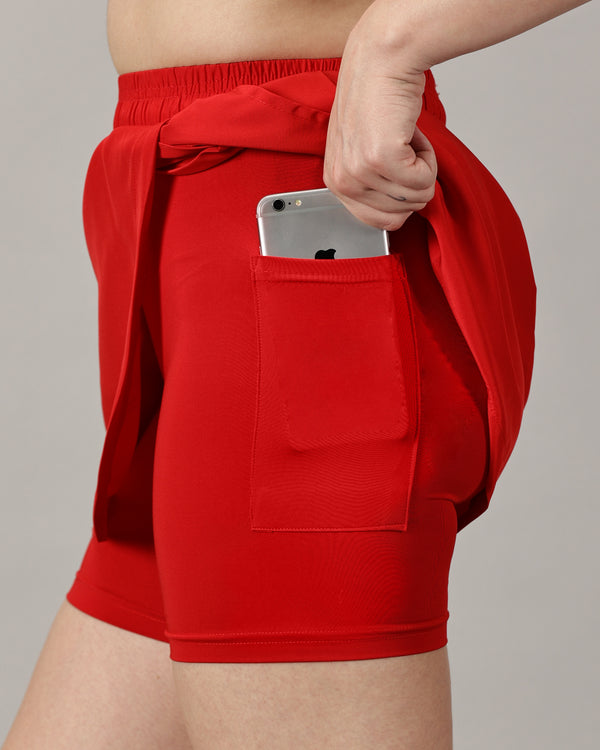 Game changer High-Rise Red Skort