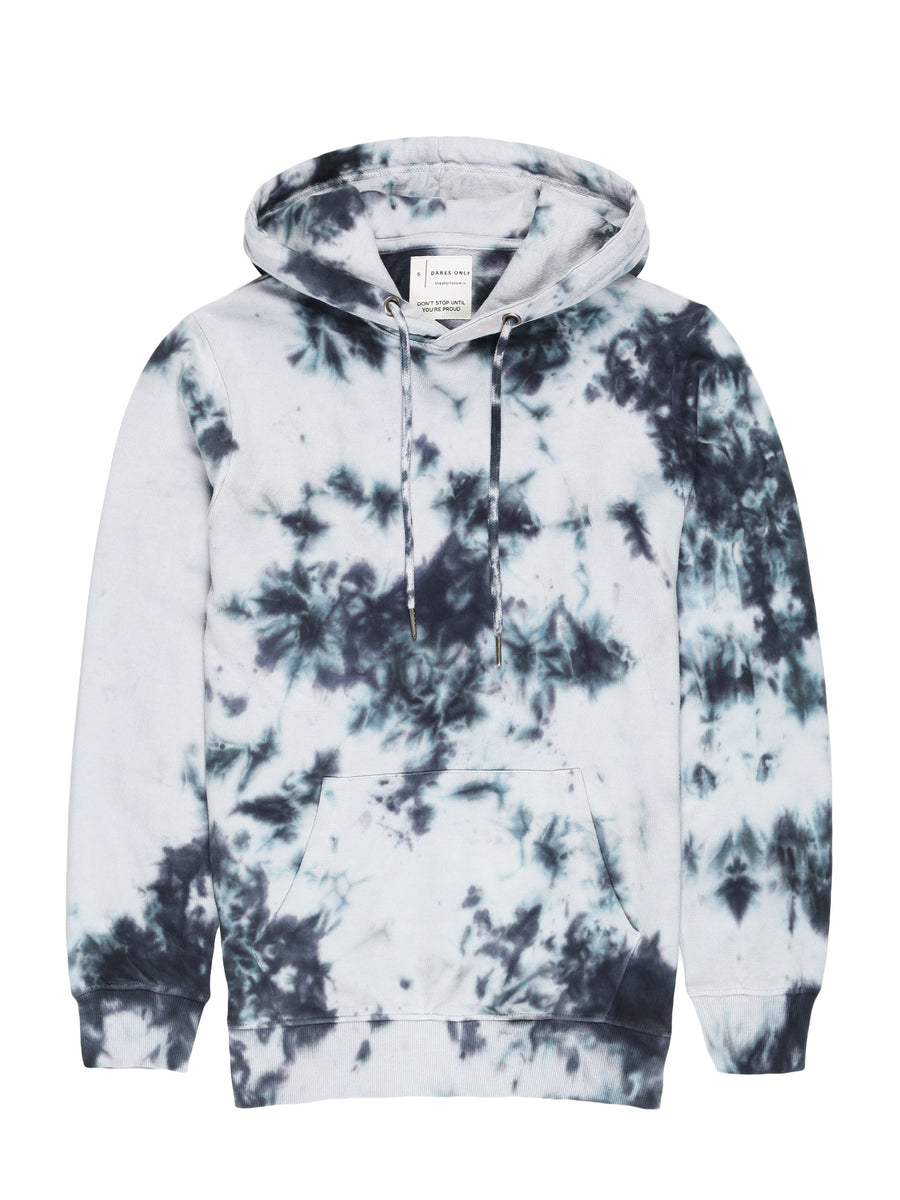 Black Grey Tie-Dye Hoodie