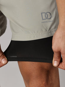 Dares Only Tech Beige Hybrid Run Shorts