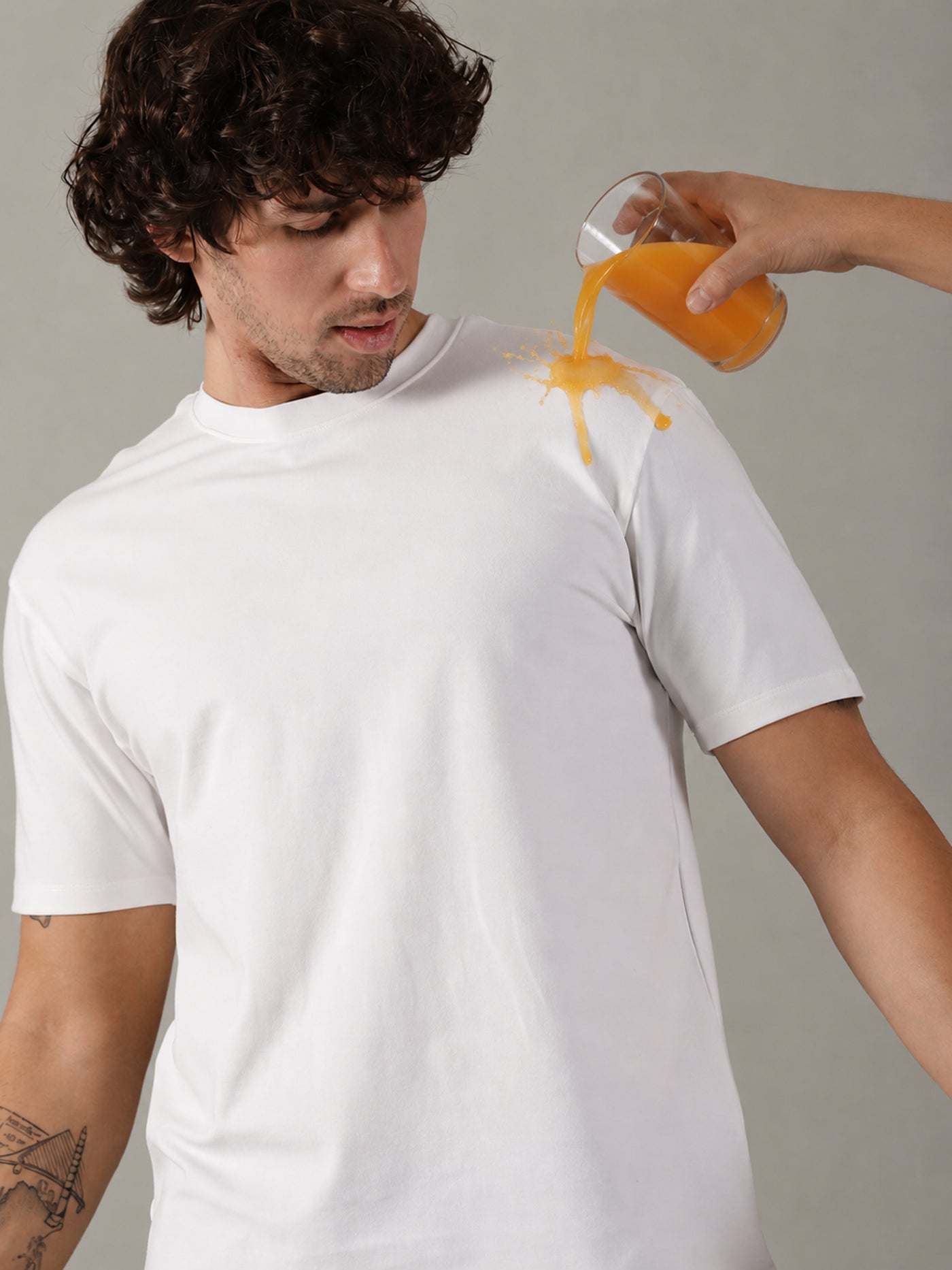 Fearless White Tee™ | Men's Anti-stain T-Shirt