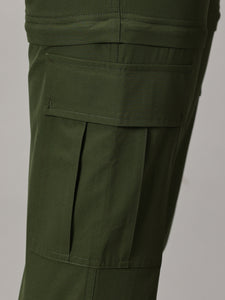 Convertible High-Rise Travel-Trek Pants - Olive Green