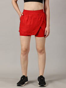 Game changer High-Rise Red Skort