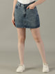 The Anywhere Denim Skirt with Built-In Tights – Ice Blue Wash