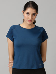 Form Fit Raglan Sleeve Navy Blue training T-shirt