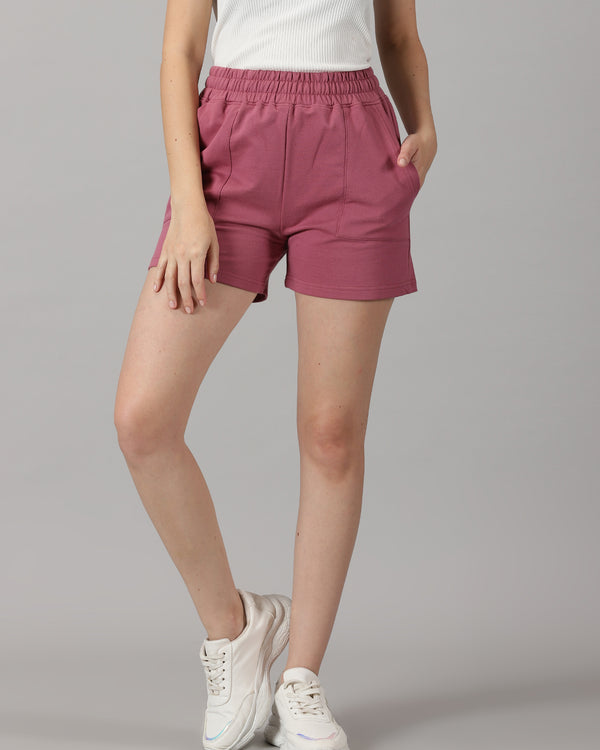Rusty rose High-rise French Terry shorts