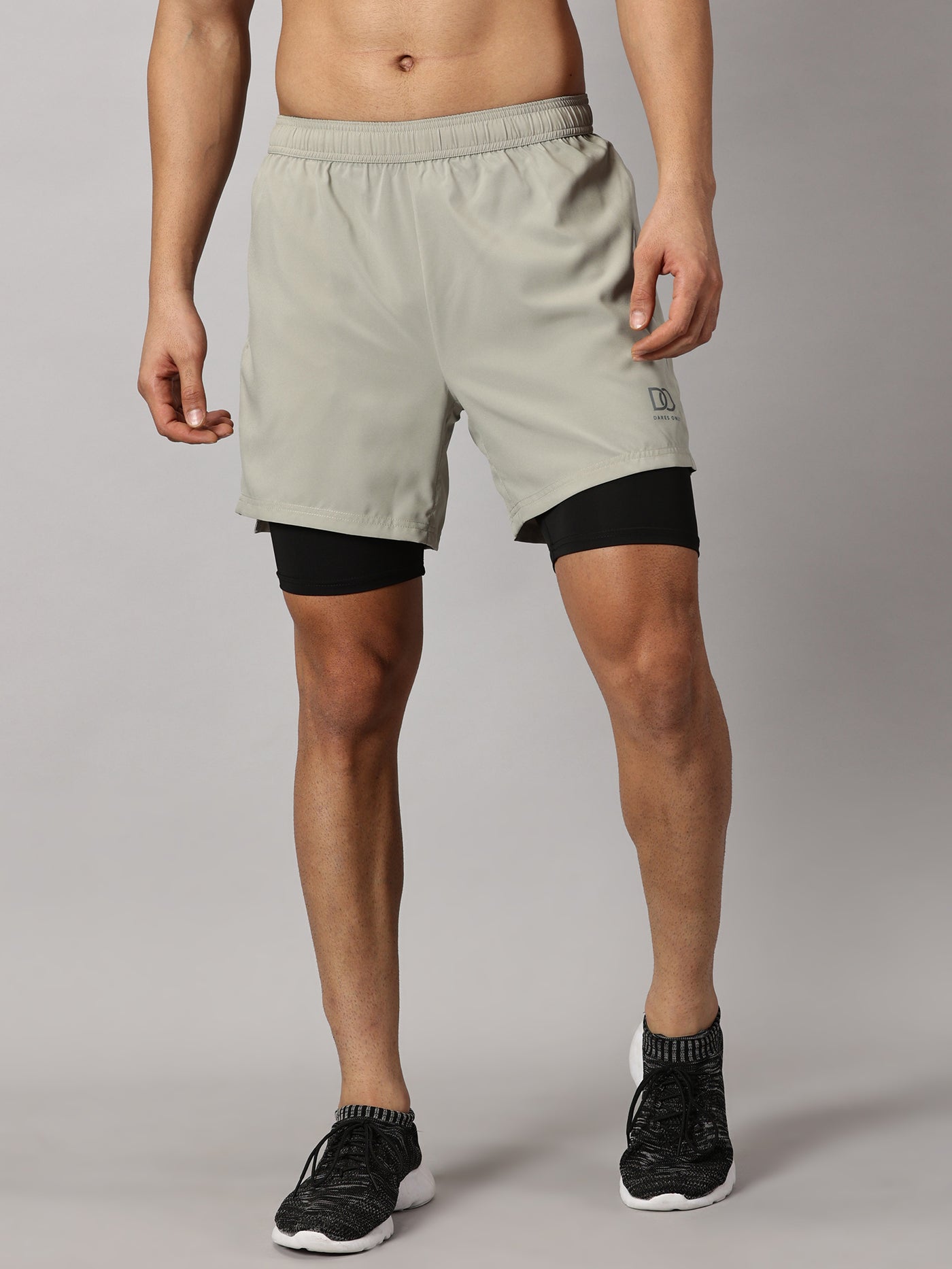Dares Only Tech Beige Hybrid Run Shorts