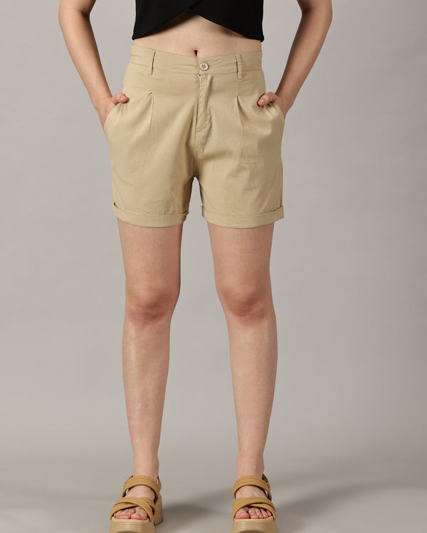 The Daily Beige High-rise shorts