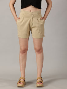 The Daily Beige High-rise shorts