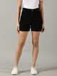 The All-Day High Waisted Denim shorts - Black