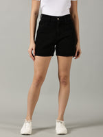 Load image into Gallery viewer, The All-Day High Waisted Denim shorts - Black
