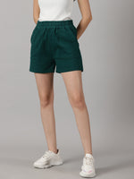 Load image into Gallery viewer, Forest Green High-rise French Terry shorts
