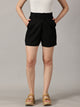 Bold Black Tailored Shorts