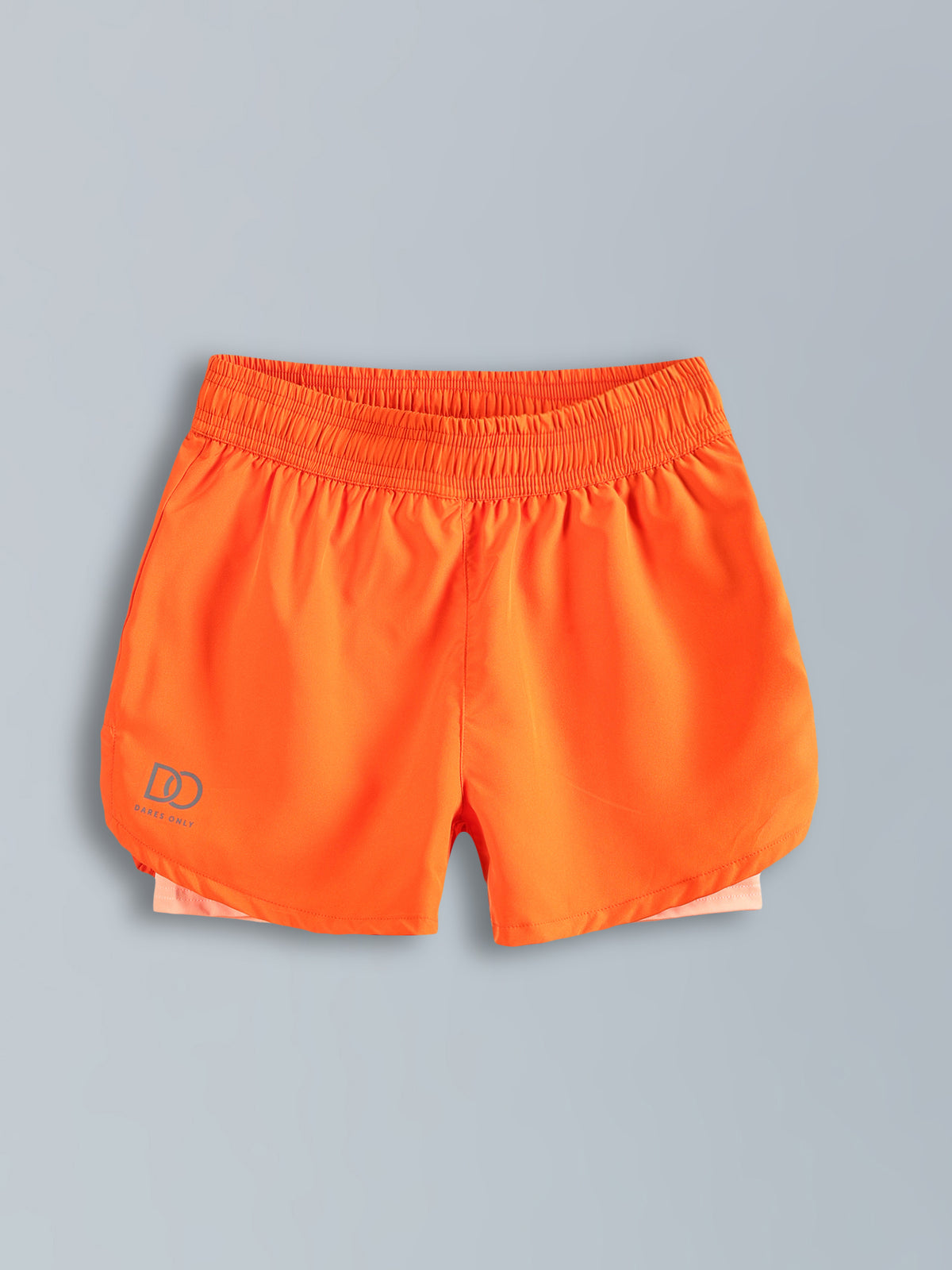 Orange 2-in-1 Run Short
