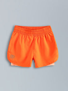 Orange 2-in-1 Run Short