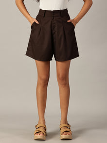 Coffee Brown Tailored Shorts