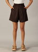 Coffee Brown Tailored Shorts