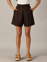 Load image into Gallery viewer, Coffee Brown Tailored Shorts
