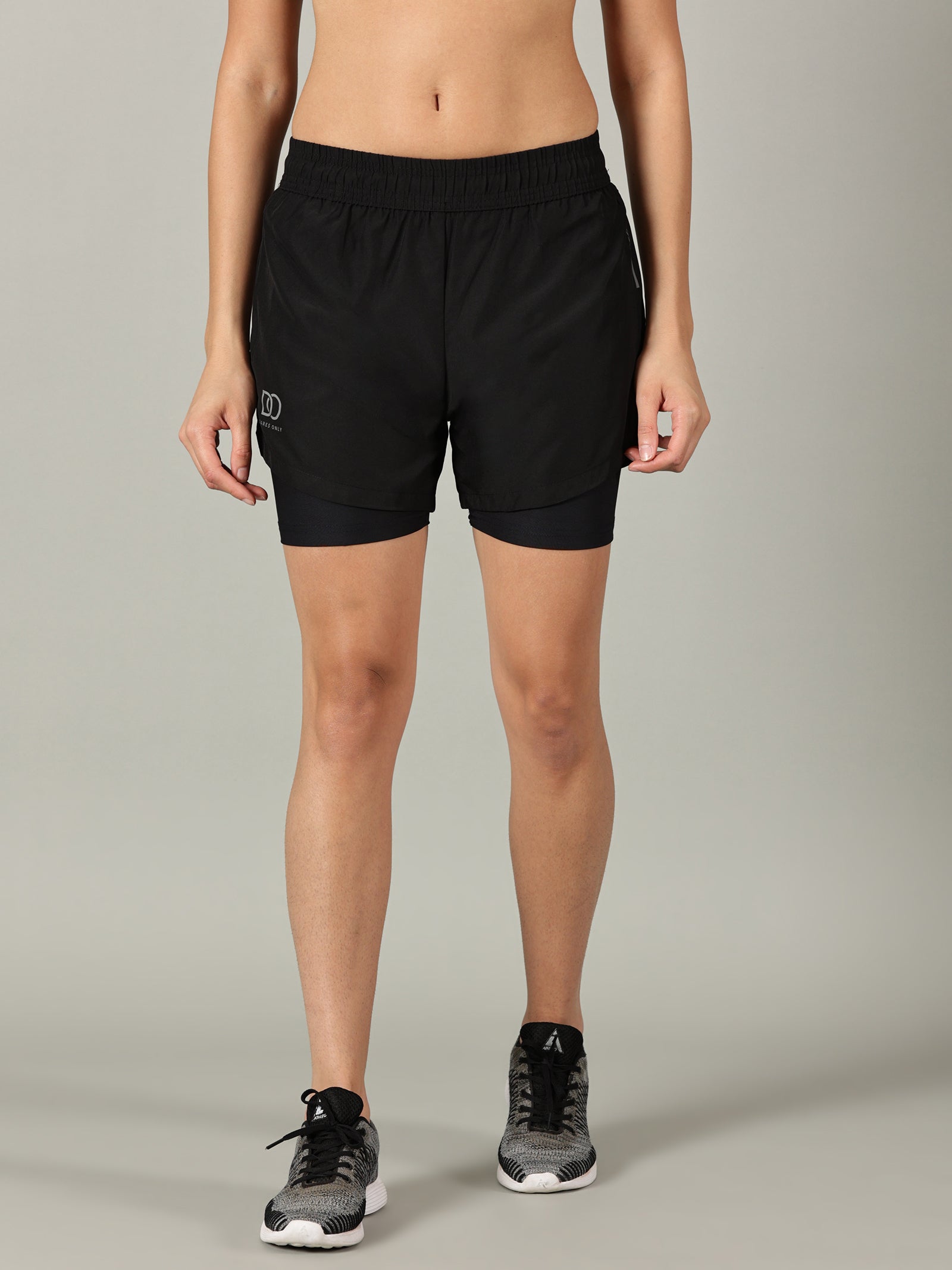 Dares Only Black 2-in-1 Run Short