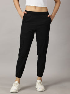 Convertible High-Rise Travel-Trek Pants - Black