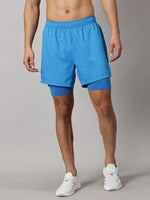Load image into Gallery viewer, Dares Only Scuba Blue Hybrid Run Shorts

