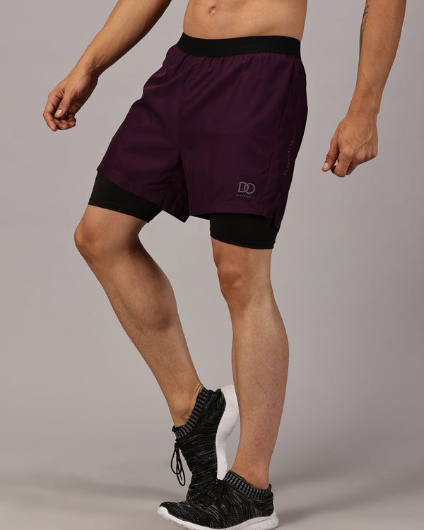 Dares Only Purple Amethyst Hybrid Run Shorts