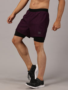 Dares Only Purple Amethyst Hybrid Run Shorts