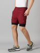 Dares Only Burgundy Hybrid Run Shorts