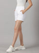 White High-rise French Terry shorts