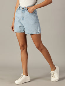 The All-Day High Waisted Denim shorts Light wash