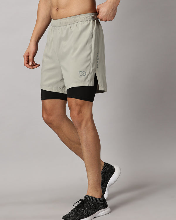 Dares Only Tech Beige Hybrid Run Shorts