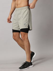 Dares Only Tech Beige Hybrid Run Shorts