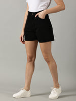 Load image into Gallery viewer, The All-Day High Waisted Denim shorts - Black

