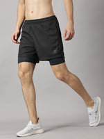 Load image into Gallery viewer, Dares Only Coal Hybrid Run Shorts
