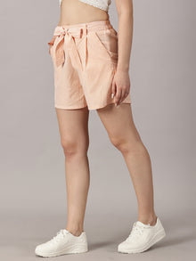 Coastal Charm Orange pinstripe shorts