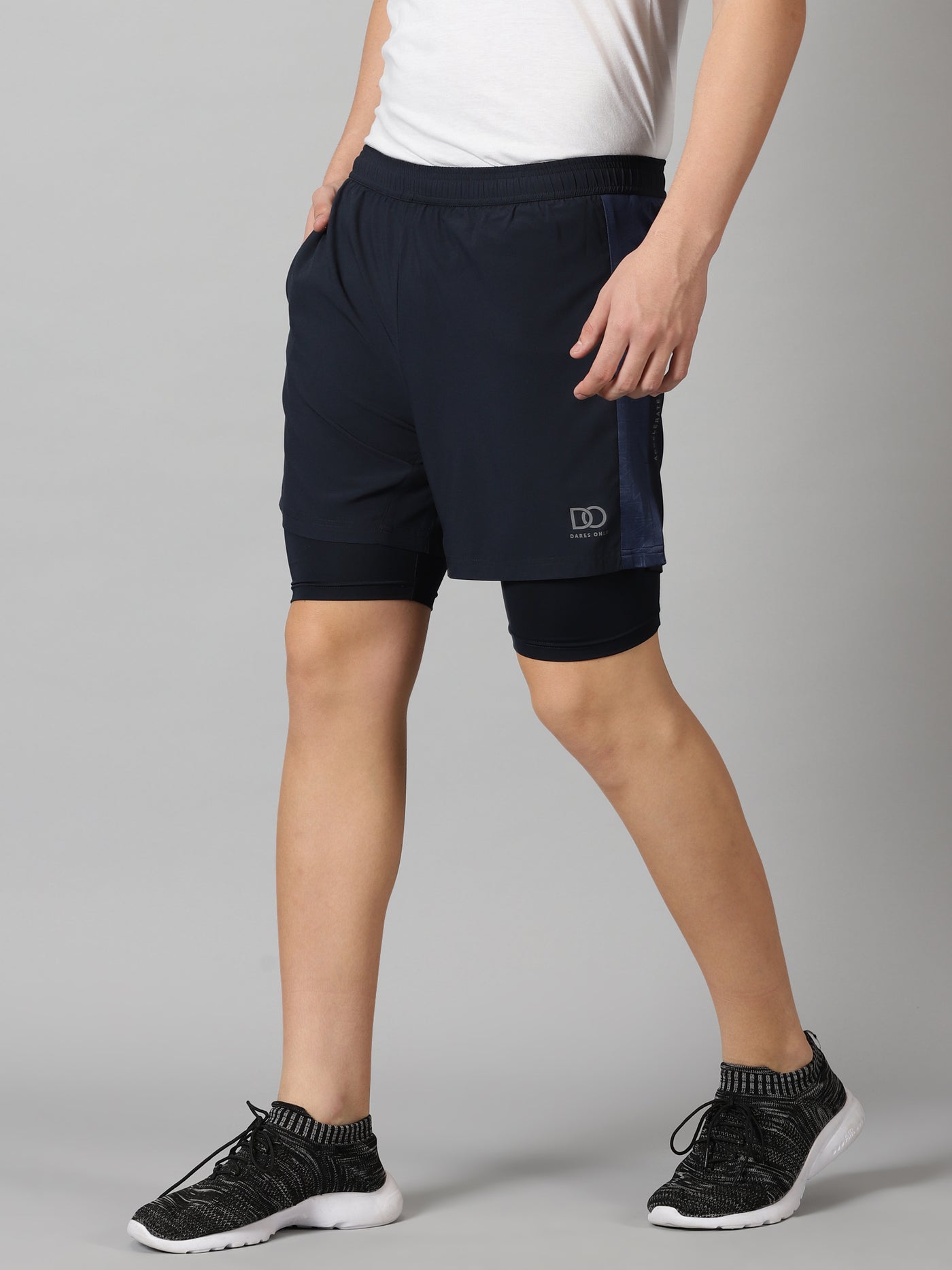 Dares Only Midnight Blue Hybrid Run Shorts