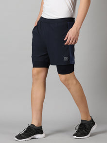 Dares Only Midnight Blue Hybrid Run Shorts