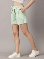 Load image into Gallery viewer, Coastal Charm Mint Green pinstriped shorts
