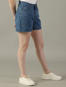The All-Day High Waisted Denim shorts Mid wash