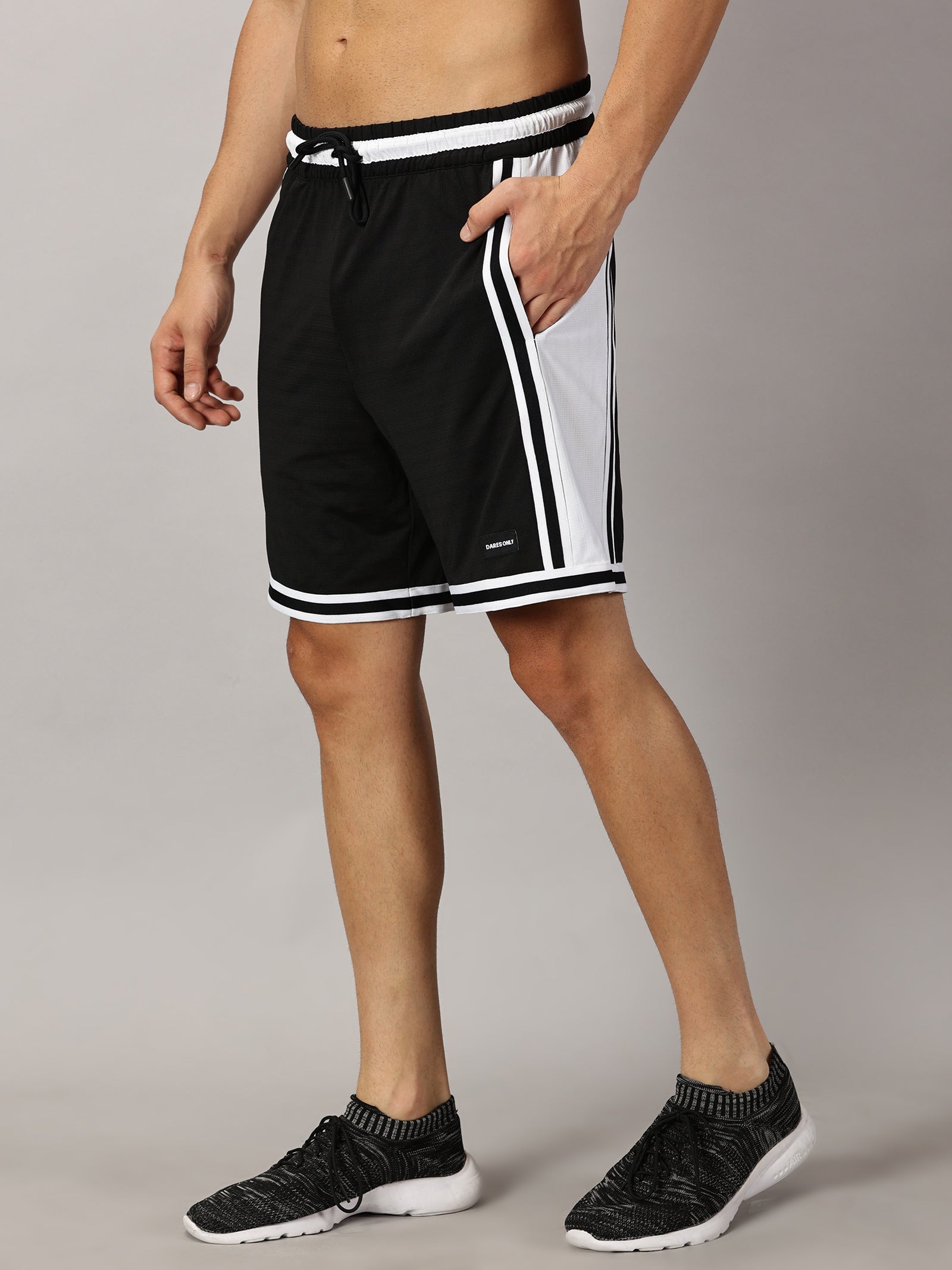 Defy Gravity Basketball shorts Black and White