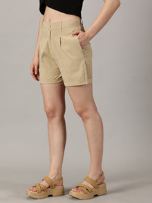 The Daily Beige High-rise shorts