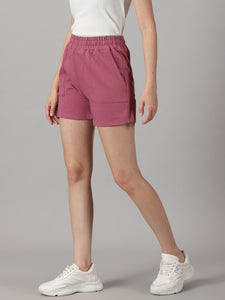 Rusty rose High-rise French Terry shorts
