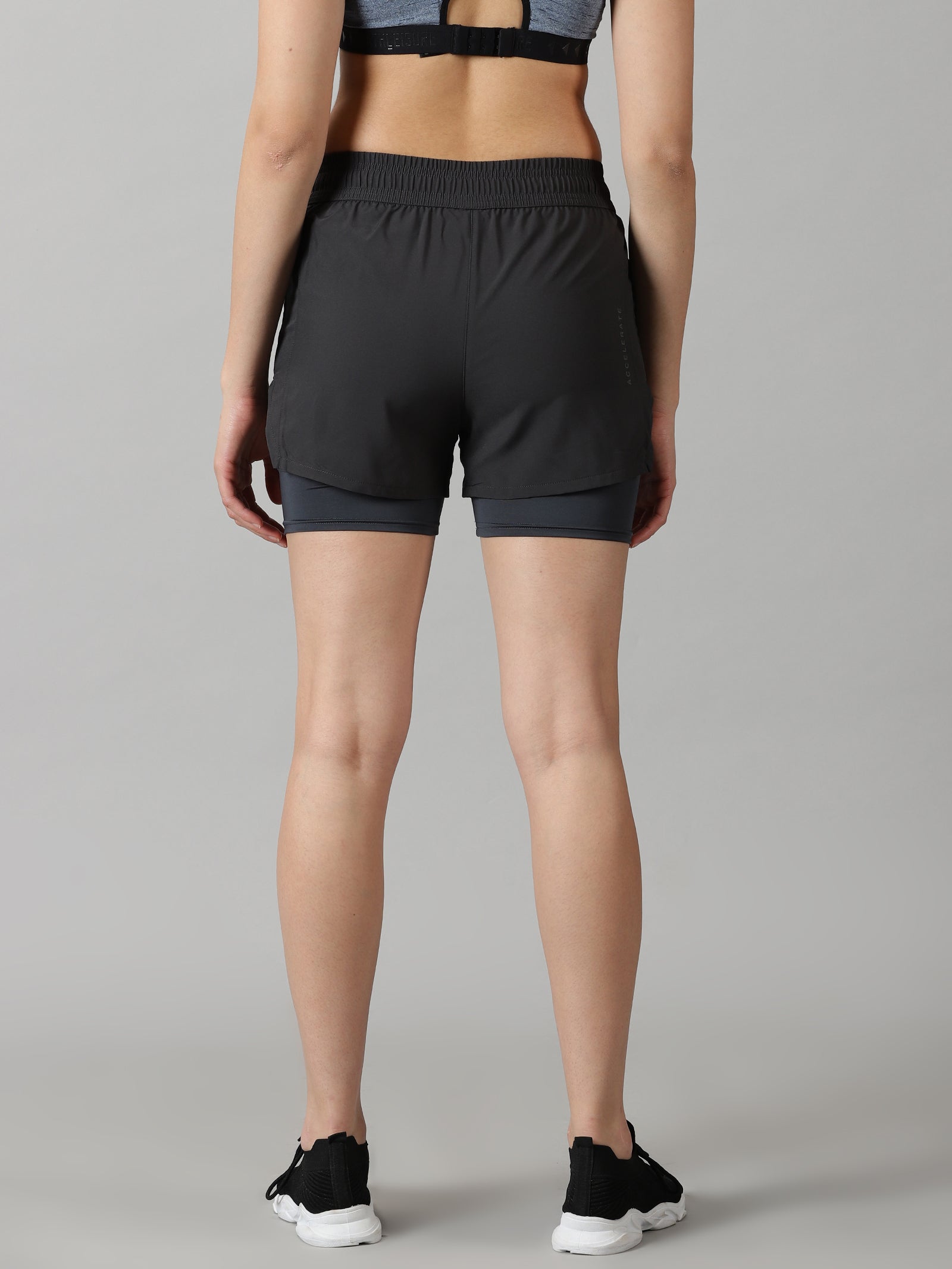 Run Shorts Combo: Graphite and Red