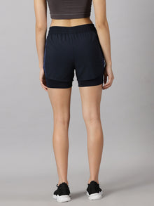Midnight Blue 2-in-1 Run Short
