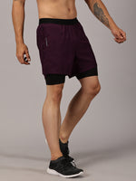 Load image into Gallery viewer, Dares Only Purple Amethyst Hybrid Run Shorts
