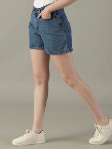 The All-Day High Waisted Denim shorts Mid wash