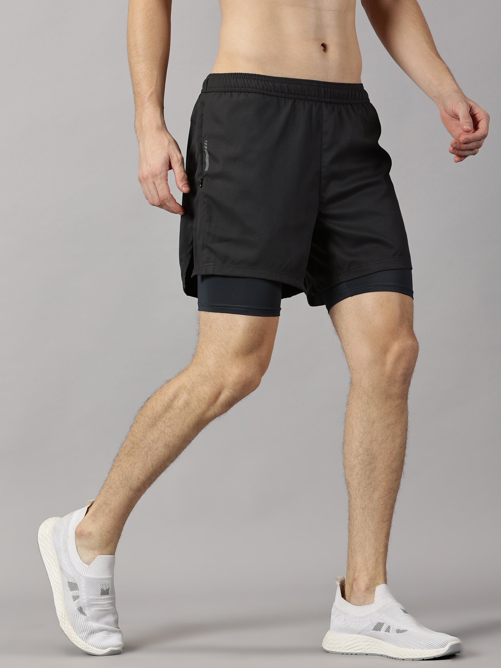 Dares Only Coal Hybrid Run Shorts