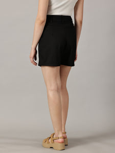 Bold Black Tailored Shorts